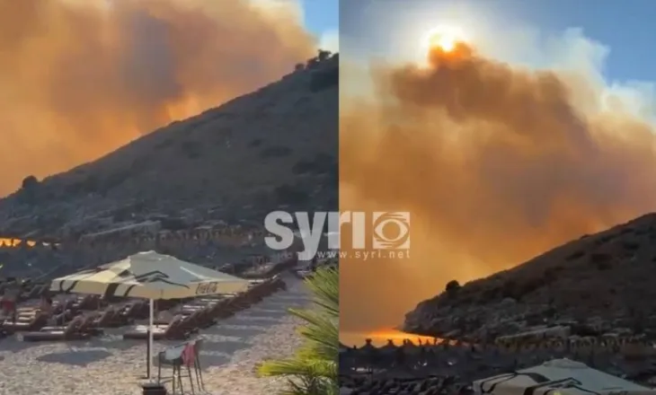 VIDEO/ Zjarr i madh në Llaman, flakët rrezikojnë banesat
