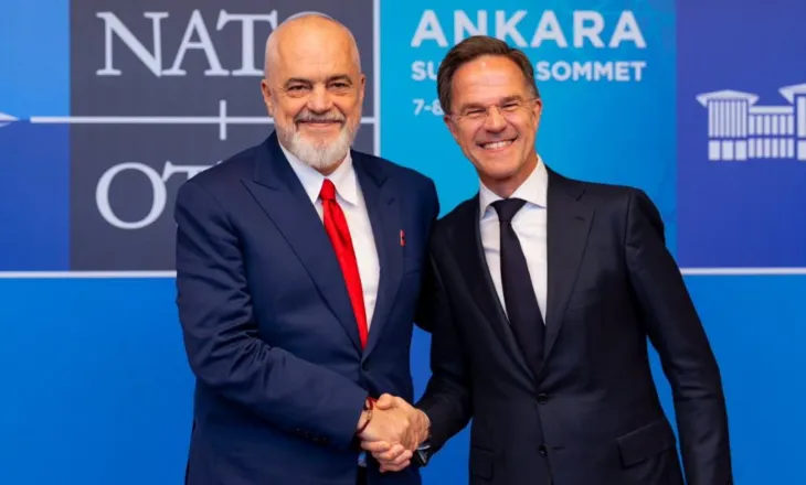 VIDEOLAJM / Samiti i NATO-s në Ankara, Rama pritet nga Rutte