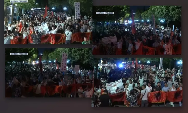 Vijon marshimi në rrugët e Tiranës/ Mijëra protestues kërkojnë dorëheqjen e Edi Ramës