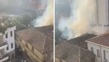 Zjarr i papritur në qendër të Durrësit, zjarrfikësit ndërhyjnë për shuarjen e flakëve