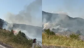 Zjarr në fshatin Gjonomadh të Korçës (VIDEO)
