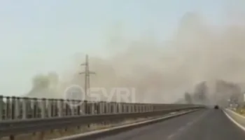 Zjarr përgjatë autostradës Fier-Vlorë, flakët përfshijnë rreth 2 kilometra në anë të rrugës