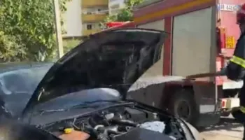 Zjarr pranë nënstacionit elektrik në Lushnjë, shkrumbohet një automjet
