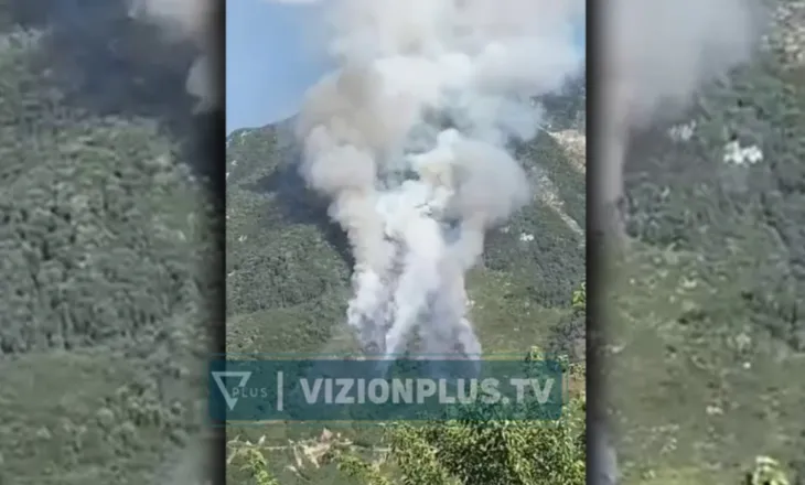 Zjarri përfshin malin e Çipinit, era favorizon përhapjen e flakëve