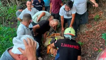 51-vjeçari bie nga 50 metra lartësi, shpëtohet nga zjarrfikësit