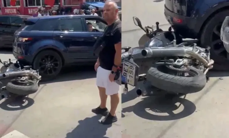 Aksident që mund të kishte përfunduar në tragjedi, motori futet poshtë makinës