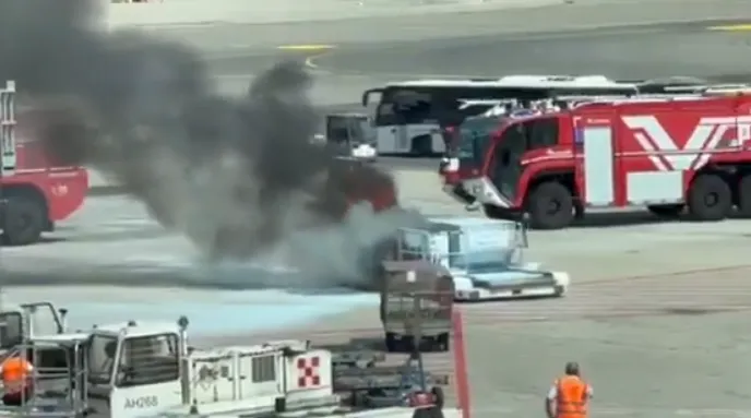 Alarm në aeroportin e Malpensas në Milano, bagazhet marrin flakë para se të ngarkohen në aeroplan (VIDEO)