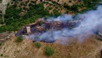 Bie zjarr në fshatin Çorrush të Mallakastës, digjet mbi 1 hektarë tokë