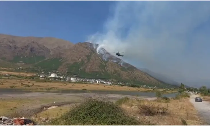 Bulqizë/ Zjarri përfshin malin mbi Vajkal, dyshohet për zjarrvënie të qëllimshme