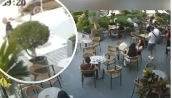 Çohet nga karrigia dhe shkon i drejton pistoletën në kokë një personi, publikohen pamjet nga atentati në Elbasan