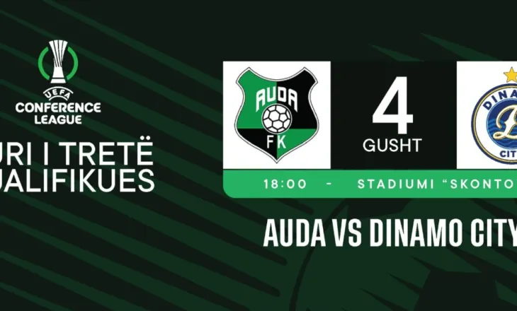 Conference League: Dinamo luan në transfertë ndaj letonezëve të Auda