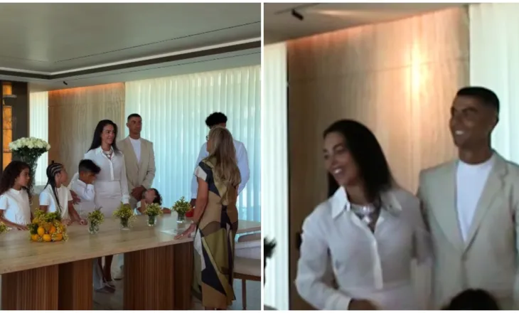 Dasmë në dhomën e ndenjes! Dalin detajet e para nga martesa unike e Cristiano Ronaldo dhe Georgina Rodriguez (VIDEO)