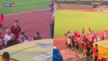Del video, dhuna fizike e arbitrit nga Presidenti Xhaferri pas ndeshjes Elbasani-Vllaznia