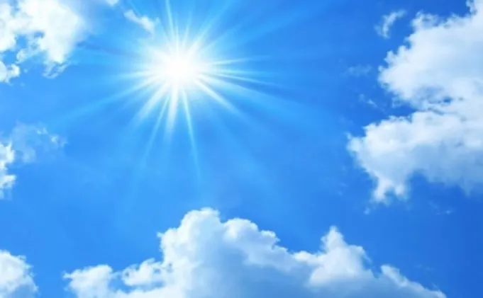 E diel me mot të kthjellët dhe temperatura të larta