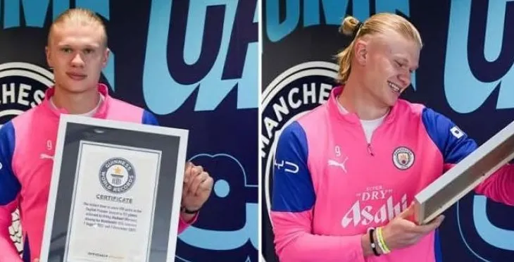 Erling Haaland merr katër certifikata nga “Guinness” për rekordet e tij në futboll