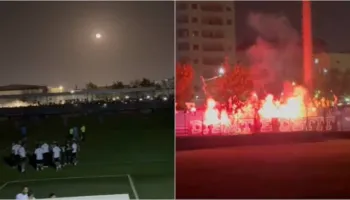 Fiken dritat në stadium gjatë ndeshjes Teuta-Tirana, tifozët në kor: Rama ik!