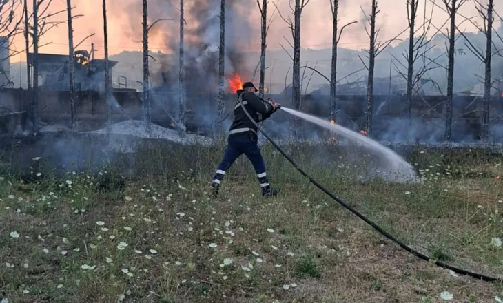 Flakët rrezikuan banesa dhe një pikë servisi në Shalës/ Dy vatra zjarri brenda një dite në Cërrik