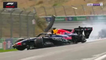 Flamur i kuq!!! Ndalet gara në Holandë, aksident i frikshëm për Max Verstappen në garën e shtëpisë