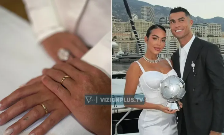 FOTO/ Cristiano Ronaldo dhe Georgina Rodríguez kurorëzojnë dashurinë, zbulojnë unazat e martesës