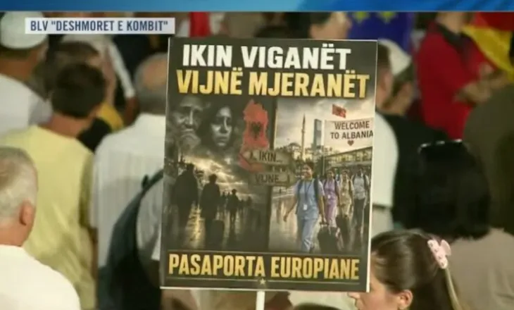 FOTO/ “Ikin viganët, vijnë mjeranët”, ironia therëse që vjen nga protesta