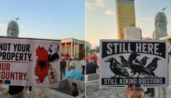 FOTO-LAJM/ “Më të bashkuar se kurrë!”, pankartat nga protesta e 69-të, qytetarët i drejtohen Ramës: Nuk është prona…