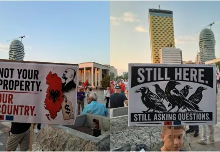 FOTO-LAJM/ “Më të bashkuar se kurrë!”, pankartat nga protesta e 69-të, qytetarët i drejtohen Ramës: Nuk është prona…