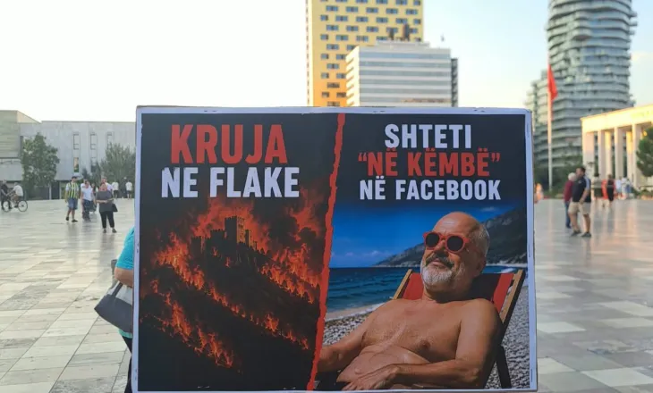 FOTO-LAJM/ Pankartat ‘pikante’, që ironizojnë Edi Ramën: Kruja në flakë, shteti ‘në këmbë’ në Facebook