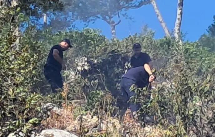 FOTO/ Zjarre në malin e Qukësit në Prrenjas, izolohen katër vatra pas 12 orësh ndërhyrjeje! Hetime për akt të qëllimshëm