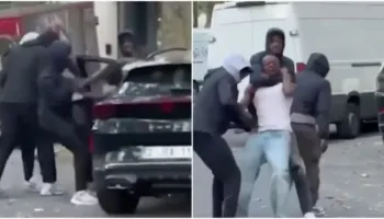 Futbollisti grabitet dhunshëm në mes të Brukselit, 5 persona me kapuç e nxjerrin me forcë nga makina (video)