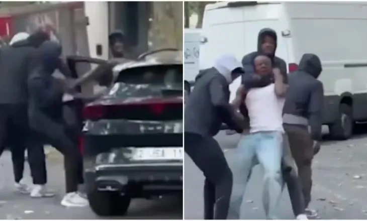 Futbollisti grabitet dhunshëm në mes të Brukselit, 5 persona me kapuç e nxjerrin me forcë nga makina (video)