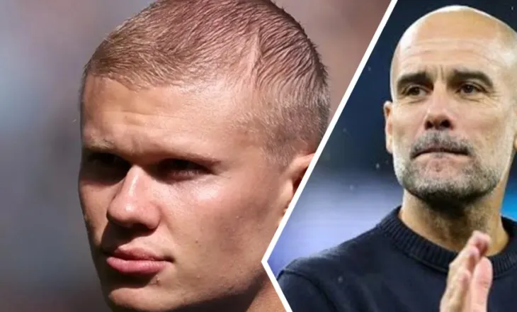 Haaland pret flokët, Guardiola i bën komentin epik: Je me fat që ke flokë. Do të doja… (video)