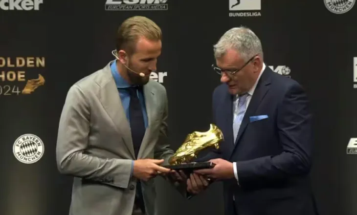 Harry Kane merr “Këpucën e Artë” europiane, çmimi i tillë i dytë për sulmuesin anglez