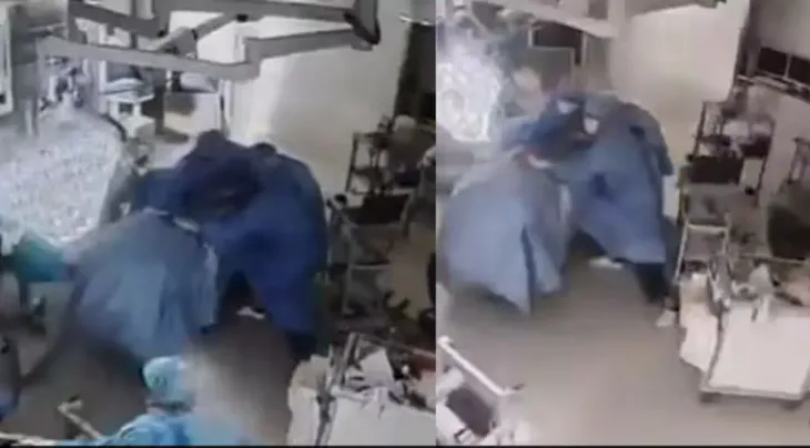 Heroizëm në sallën e operimit, kirurgët nuk braktisin pacientin gjatë tërmetit 7.1 ballë, e mbrojnë me trupat e tyre (VIDEO)