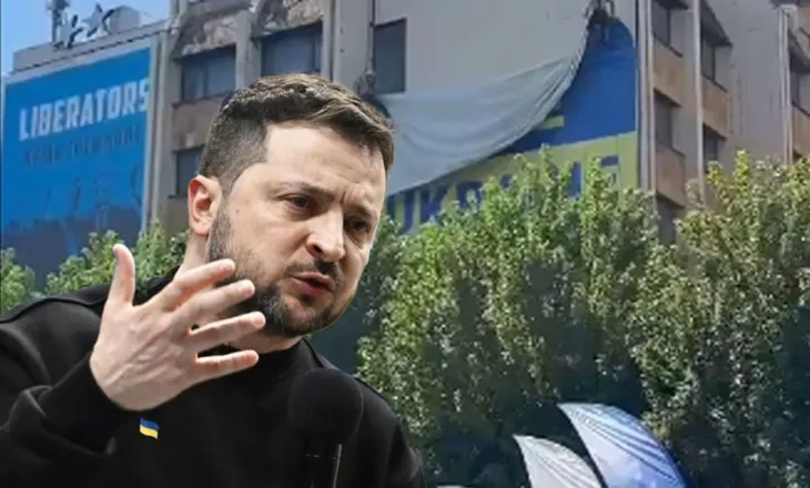Hiqet mbishkrimi “Free Ukraine” pas deklaratës së Zelenskyt për Kosovën