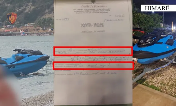 Hyri me Jet Ski në zonën e sigurisë, Policia bllokon mjetin dhe gjobit drejtuesin