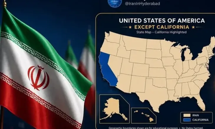 Irani i përgjigjet Trumpit me hartën e Kalifornisë: Territori i ri i Republikës Islamike