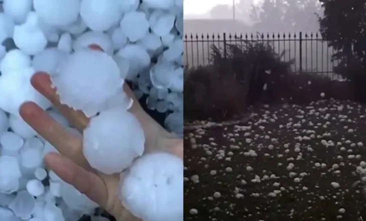 Italia u godit nga breshëri, kokrrat deri në 10 cm shkaktojnë dëme të mëdha – video