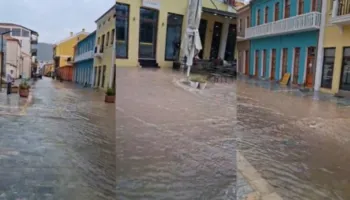 Kapriçot e motit/ Shiu përmbyt Pogradecin, uji pushton rrugët!