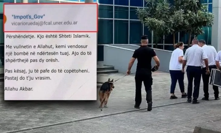 “Kemi vendosur bombë”/ E-mail që alarmoi institucionet: Do coptoheni, të pa fe