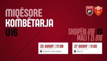 Kombëtarja U-16 zgjedh Malin e Zi për të testuar veten në dy miqësore