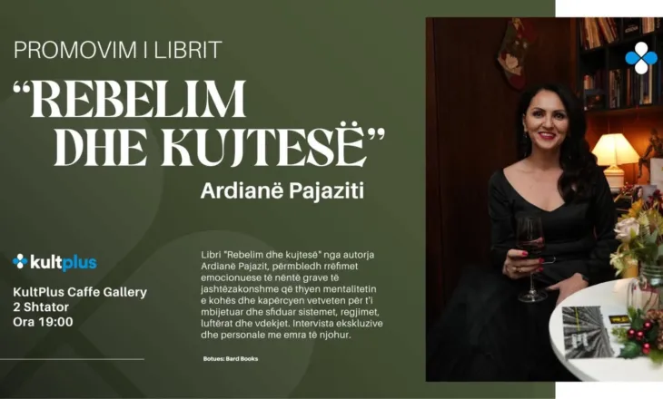 Libri “Rebelim dhe kujtesë” nga Ardianë Pajaziti do të promovohet në KultPlus Caffe Gallery 