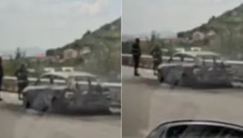 Makina shkrumbohet e gjitha në ecje përgjatë autostradës Tiranë-Elbasan, nuk raportohen të lënduar!