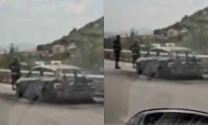Makina shkrumbohet e gjitha në ecje përgjatë autostradës Tiranë-Elbasan, nuk raportohen të lënduar!