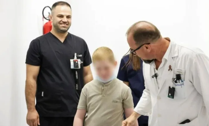 Ministrja Sala në spitalin Onkologjik: 10-vjeçari mposht tumorin në stadin IV me aparaturën e re moderne