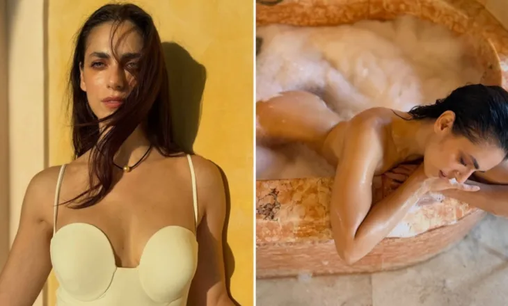 Miriam Leone shfaqet nudo në vaskë, një dedikim për Dua Lipën