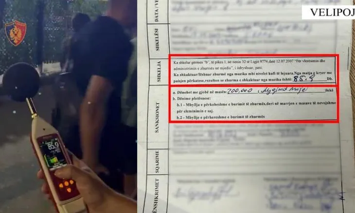 Muzikë mbi normat e lejuara në Velipojë, gjobitet me 200 mijë lekë administratorja e një lokali