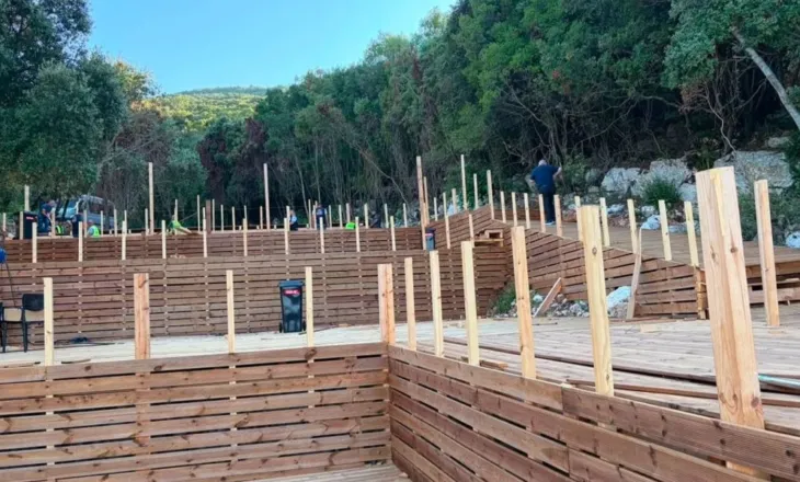 Ndërtim pa leje në Karaburun, IKMT dhe Policia shembin strukturën
