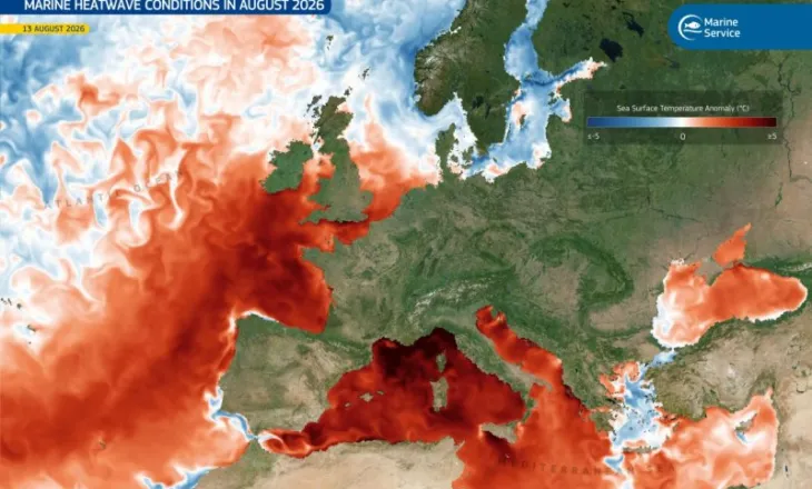 Ndryshimet klimatike shkaktojnë temperatura ekstreme në detet evropiane