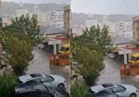 Pas temperaturave të larta, bie shi me “gjyma”/ “Tërbohet” moti në Sarandë dhe në Delvinë