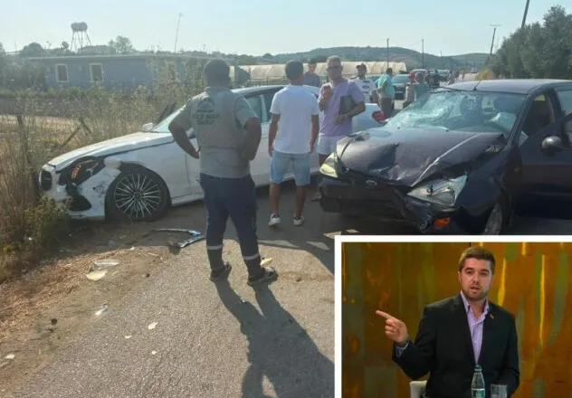 Përplasen dy makina në Durrës, përfshihet në aksident zyrtari i partisë së Agron Shehajt